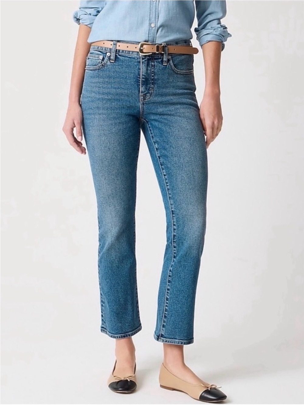 J Crew mid rise crop jeans